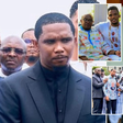 Samuel Eto’o in tears as he finally buries his father 11 months after his death