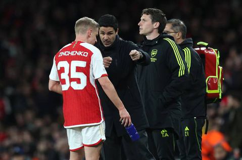 Oleksander Zinchenko and Mikel Arteta | Imago