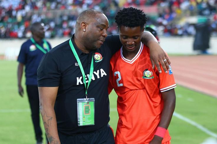 Harambee Stars coach Benni McCarthy, Manzur Okwaro