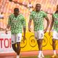 Bright Osayi-Samuel, Victor Osimhen and Alex Iwobi of Nigeria during the 2023 Africa Cup of Nations qualifiers between Nigeria and Guinea Bissau at Abuja Stadium on March 24, 2023 in Abuja, Nigeria. Photo by Victor ihechi Oguegbe