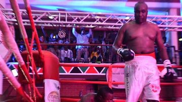 Heavyweight champion Okolla floors Congolese fighter