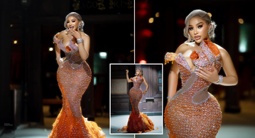 Aishat Mohammed reminds fans why she is the 'Most Stylish Nigerian WAG' with glamorous AMVCA appearance