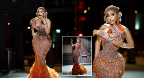 Aishat Mohammed reminds fans why she is the 'Most Stylish Nigerian WAG' with glamorous AMVCA appearance