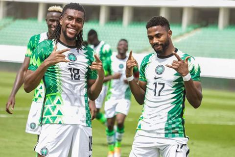 How Emmanuel Dennis celebrated his first Super Eagles goal