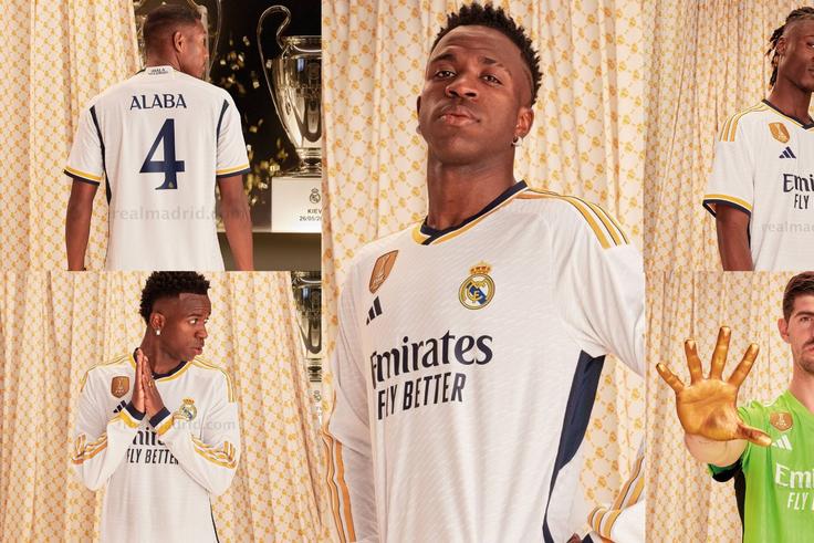The new Real Madrid home jersey was modeled by several first-team players.