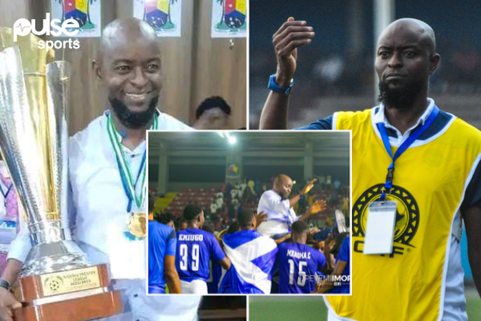 Enyimba head coach Finidi George could be in line for the Super Eagles job