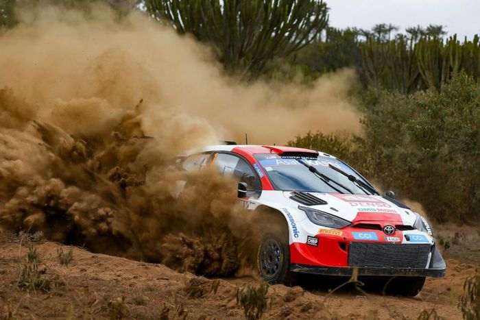 Rally driver Sebastien Ogier during the 2022 Safari Rally in Kenya.