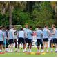 England squad run to safety