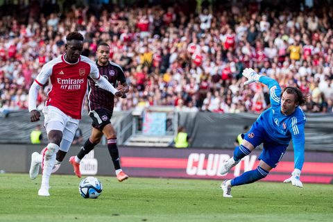 Folarin Balogun in action against Nurnberg