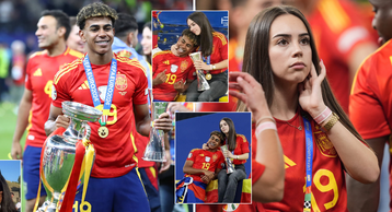 Lamine Yamal: 17 y/o Euros champion cosies up to girlfriend Alex Padilla to confirm dating rumours