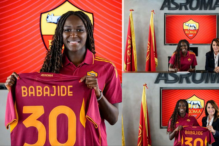 Super Falcons star Rinsola Babajide joins AS Roma till 2027 during WAFCON.
