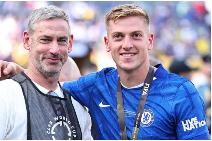 Delap and his dad, Rory.