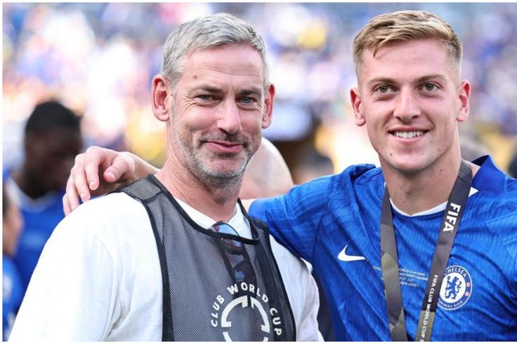 Delap and his dad, Rory.