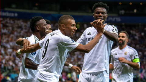 UEFA Super Cup: Mbappe opens Real Madrid account as Los Blancos triumph over Ademola Lookman's Atalanta