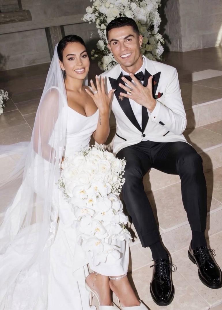 Cristiano Ronaldo and his wife.
