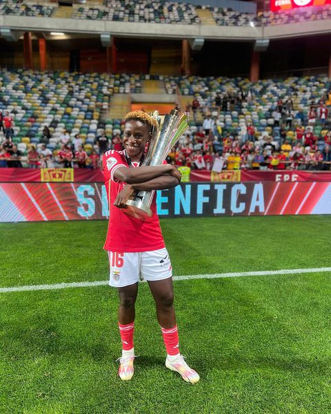 Christy Ucheibe was in action for Benfica in their Super Cup final against Sporting Lisbon. Image Credit - Christy Ucheibe/Instagram
