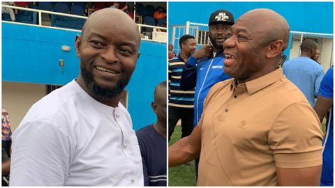 Battle of the Legends: Ex-Super Eagles coach Finidi George beats up Amuneke again