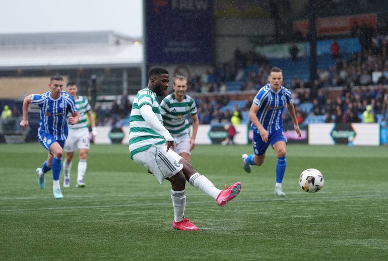 Kelechi Iheanacho scored the winning penalty against Kilmarnock. || Image credit: Imago