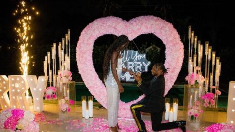 ‘Engaged’ - Junelle Bromfield beams after saying yes to Noah Lyles’ marriage proposal in colorful engagement ceremony