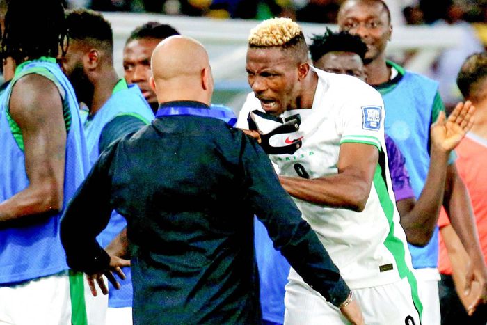 Victor Osimhen and Eric Chelle celebrate | X