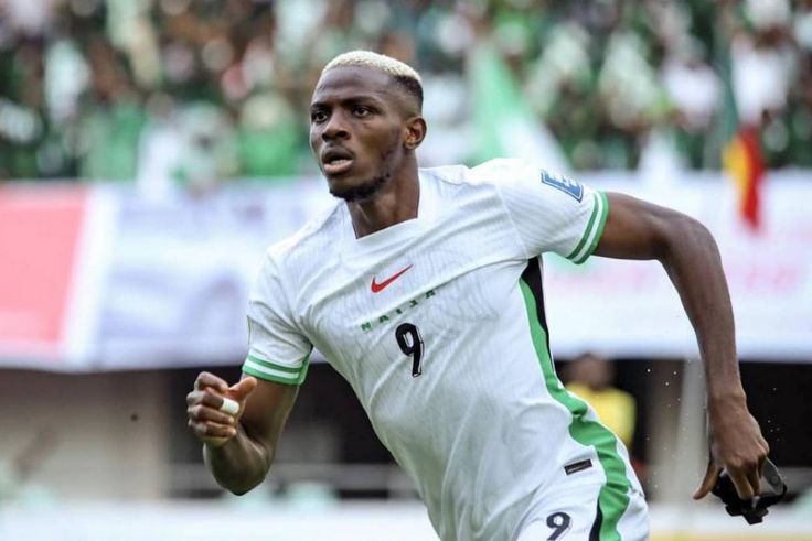 Victor Osimhen celebrates hat trick for the Super Eagles
