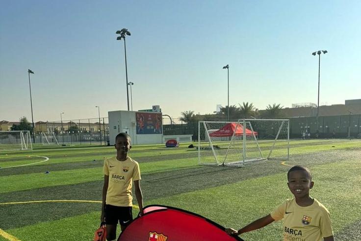 Bebe Cool's children 'join' Barcelona academy camp