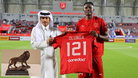 Michael Olunga receives major honour in Doha for making Al Duhail history