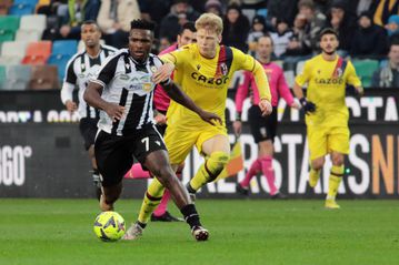 Isaac Success assists Udinese's only goal in 2-1 defeat to Bologna