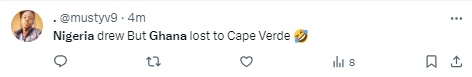 Ghanaians mocked the Super Eagles after a 1-1 draw with Equatorial Guinea, and Nigerians responded following their 1-2 loss to Cape Verde.