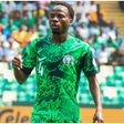 Alhassan Yusuf during his Super Eagles debut for Nigeria against Equatorial Guinea.
