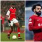 Kanu Nwankwo (left), Mo Salah (centre), and Jay Jay Okocha (right).