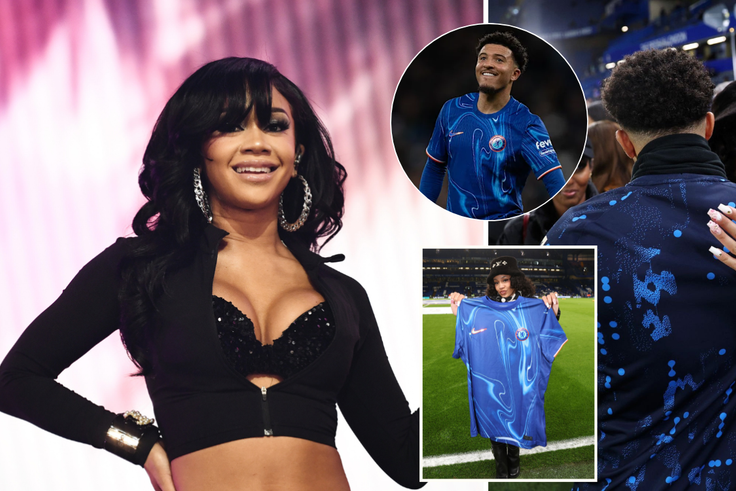 Saweetie and Jadon Sancho link up with warm hugs at Chelsea’s 2-2 draw vs Bournemouth