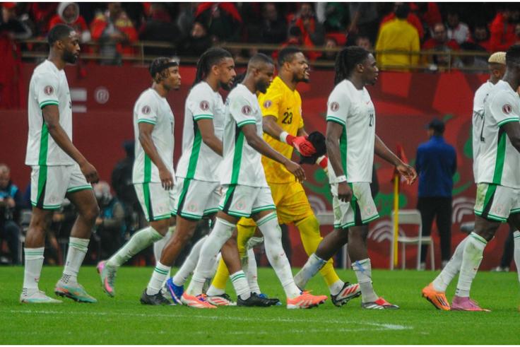 Super Eagles players looking frustrated || Imago