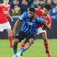 Raphael Onyedika in action for Club Brugge against Benfica