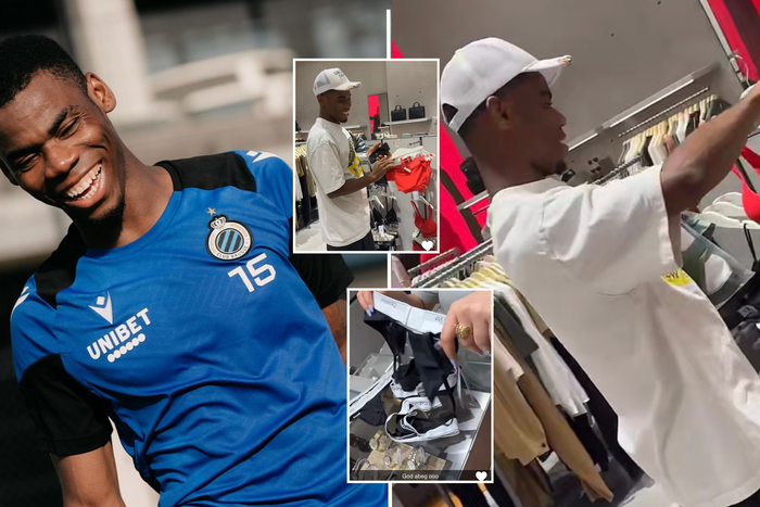 Super Eagles Raphael Onyedika spotted shopping for undies for mystery woman