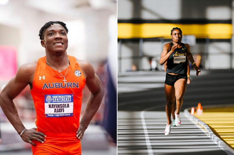 Kanyinsola Ajayi powers to 60m NCAA leading time as Chioma Nwachukwu stuns Ella Onojuvwevwo in the 400m