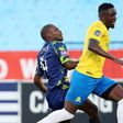 Brian Mandela featuring for Mamelodi Sundowns against Marumo Gallants.