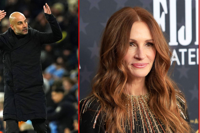 Pep Guardiola and Julia Roberts