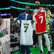Bukayo Saka was in the United States of America to watch the Boston Celtics beat the Phoenix Suns.