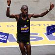 Benson Kipruto winning the 2021 Boston Marathon.