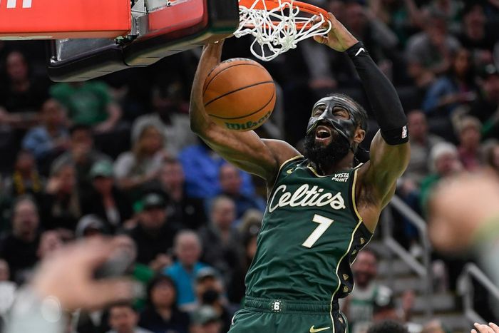 The Celtics' dominance in the first half against the Hawks was spearheaded by the duo of Jayson Tatum and Jaylen Brown.