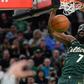 The Celtics' dominance in the first half against the Hawks was spearheaded by the duo of Jayson Tatum and Jaylen Brown.
