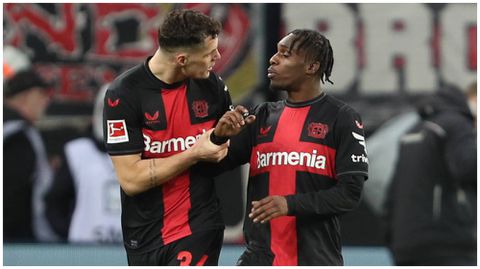 You won it here - Frimpong tells Xhaka as he mocks Arsenal after Bayer Leverkusen's historic title