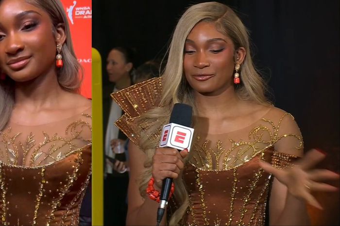 See how new Washington Mystics sensation Kiki Iriafen represents her Nigerian roots at the 2025 WNBA draft.