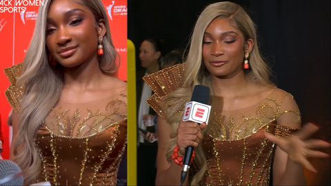 Kiki Iriafen Represents Nigerian Roots with Stunning Look at 2025 WNBA Draft