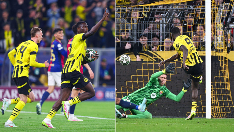 Serhou Guirassy scored a hattrick, but Borussia Dortmund got knocked out by Barcelona || Image credit: Imago