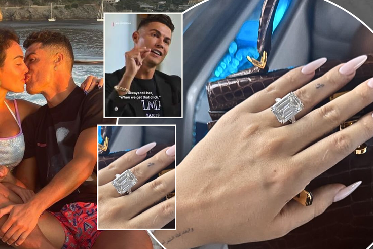 Ronaldo’s girlfriend Georgina Rodriguez finally responds to his viral ‘click’ wedding remarks with diamond engagement ring