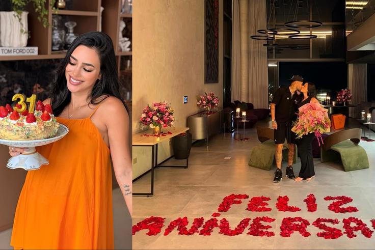 Neymar celebrates partner Bruna Biancardi on her 31st Birthday with a Romantic Gesture.