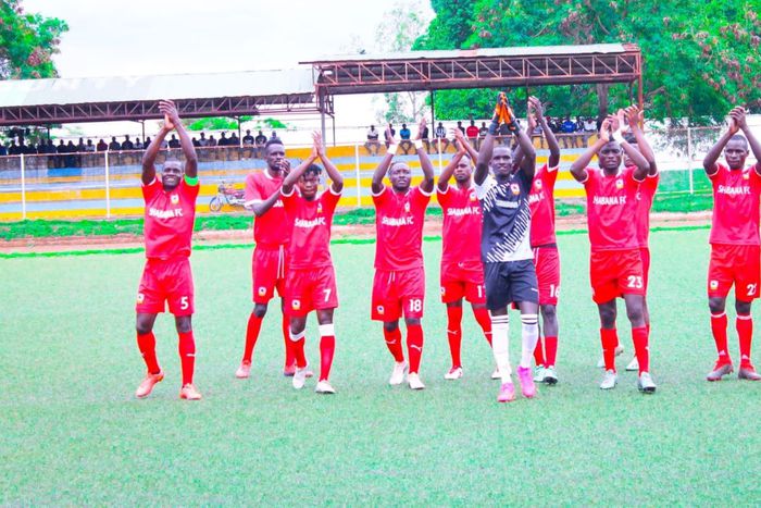 Shabana FC celebrate with fans after NSL victory.