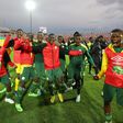 Senegal celebrates the win over Burkina Faso.